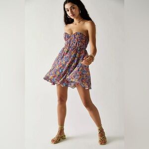 Free People For Love & Lemons Sasha Strapless Mini Dress Size S